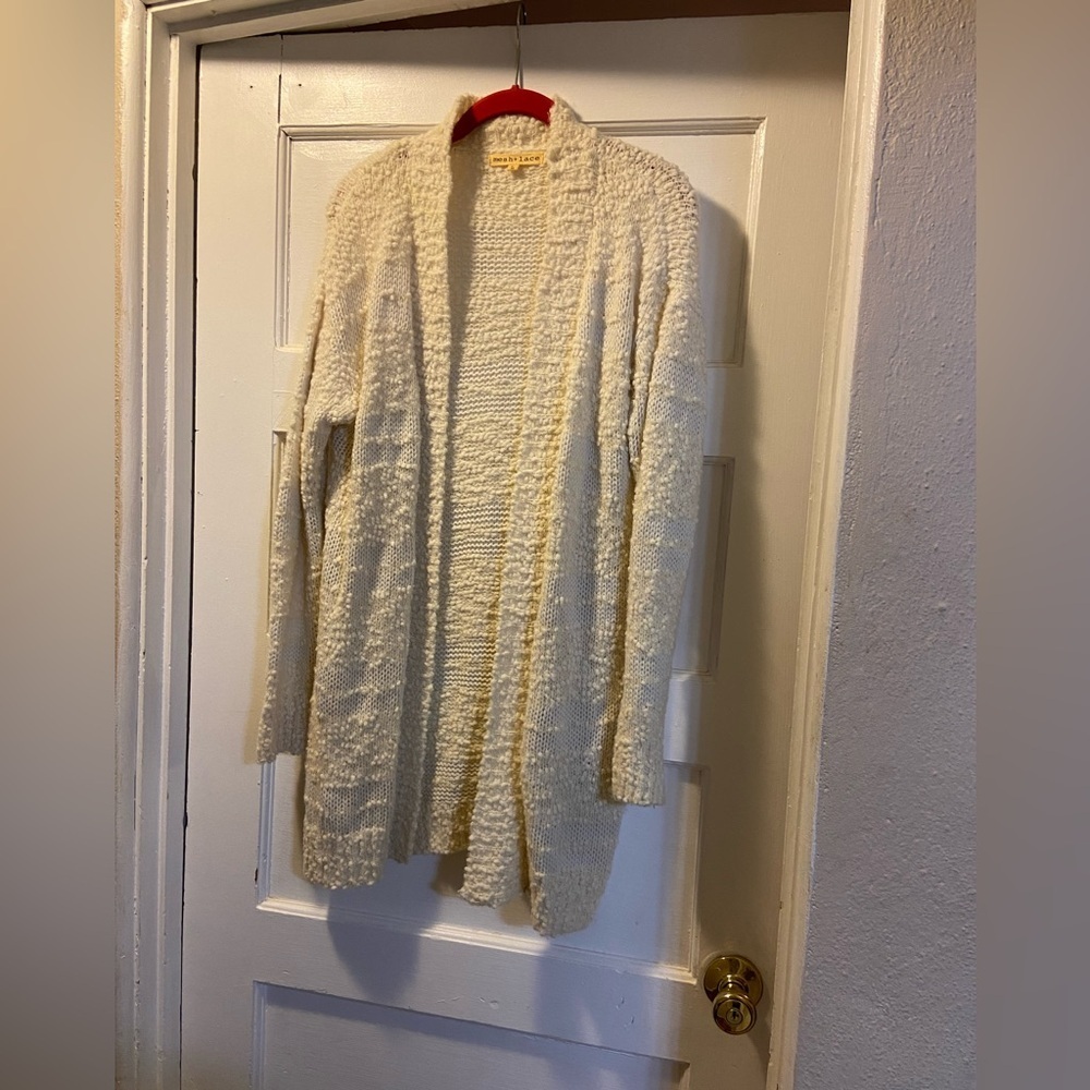 Mesh + Lace long sleeve cardigan.